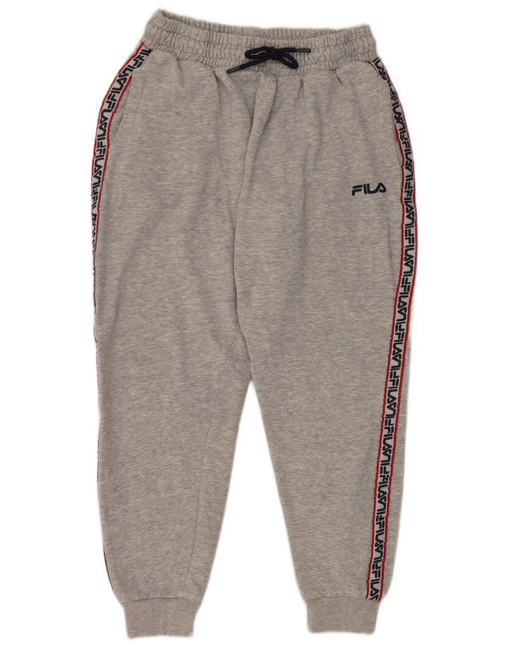 Fila Мужские спортивные брюки с графическим рисунком Брюки-джоггеры среднего серого цвета с цветными блоками