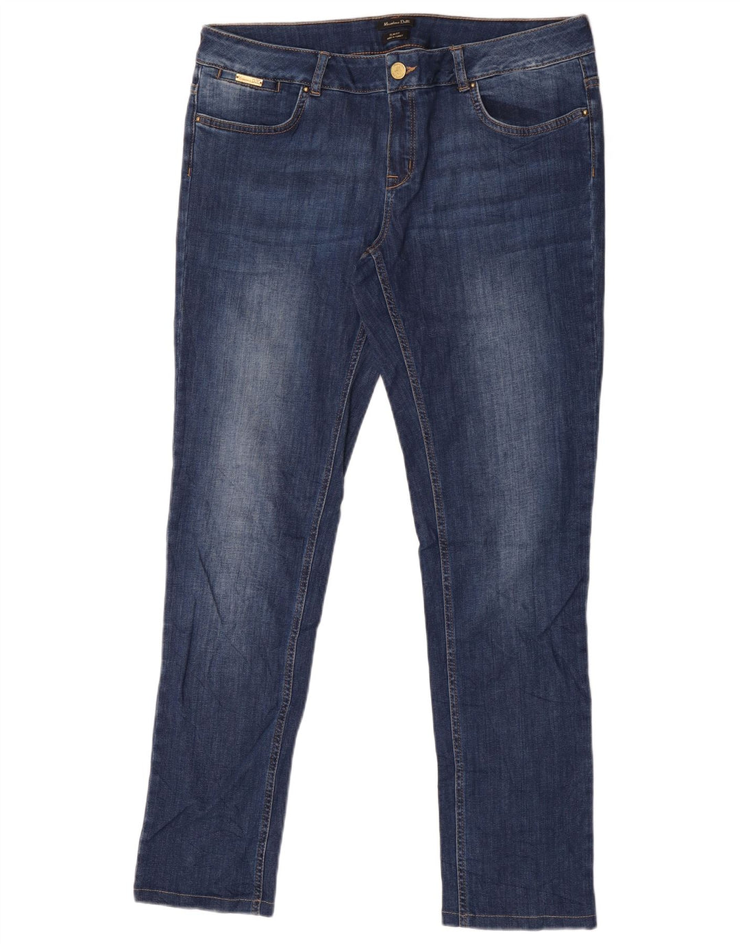 Женские зауженные джинсы Massimo Dutti W36 L31 темно-синие