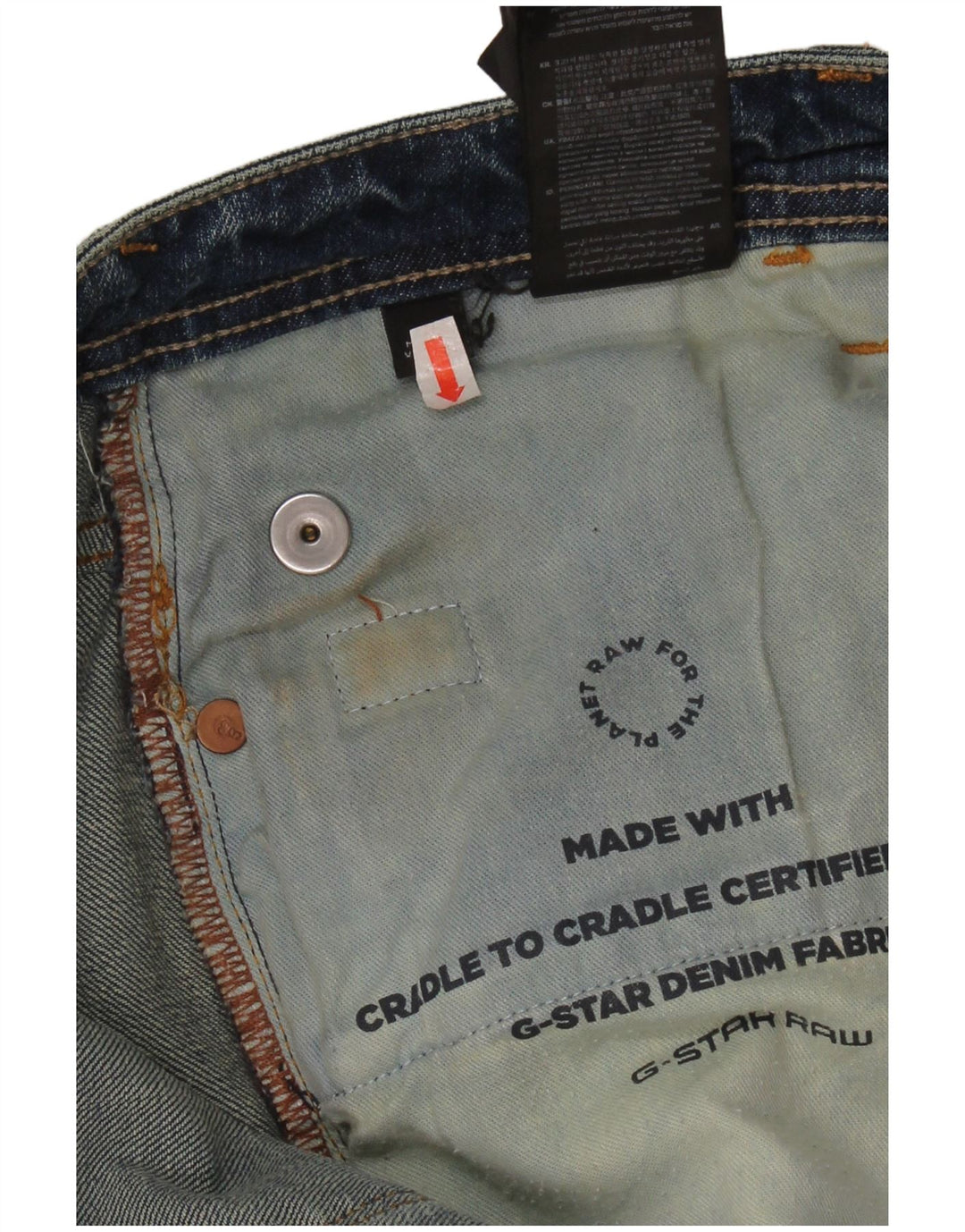 Мужские узкие джинсы G-STAR W32 L34 синие, хлопок