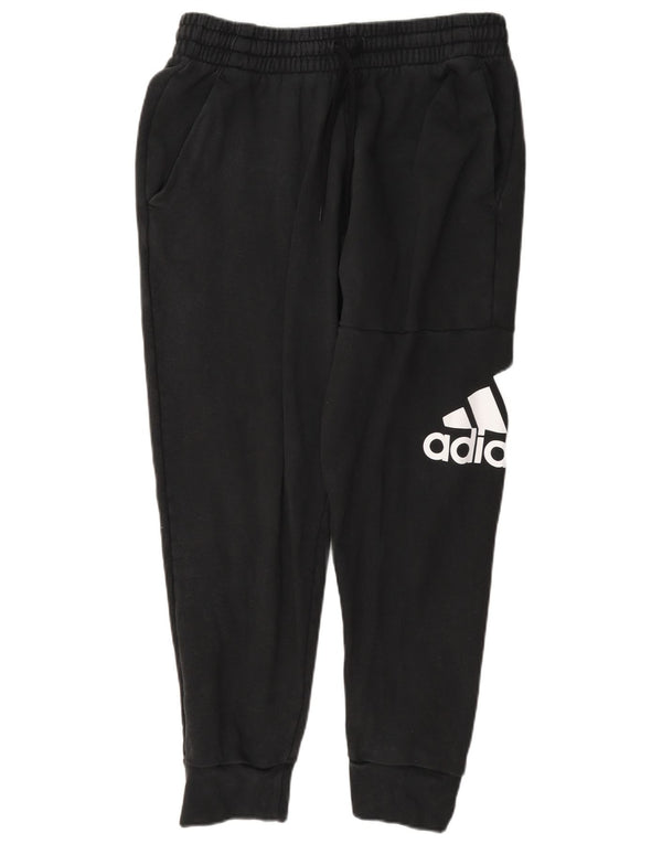 Мужские спортивные брюки Adidas с графическим принтом, большие черные хлопковые брюки для бега