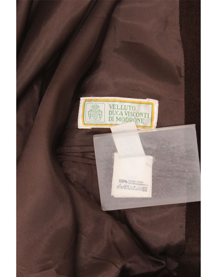 Мужской пиджак Velluto Duca Visconti на 3 пуговицах IT 50, большой коричневый хлопок