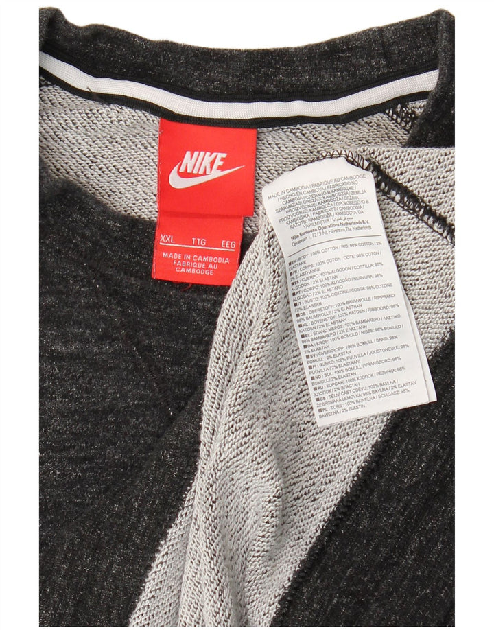 Мужской свитшот Nike 2XL, серый хлопок с крапинками