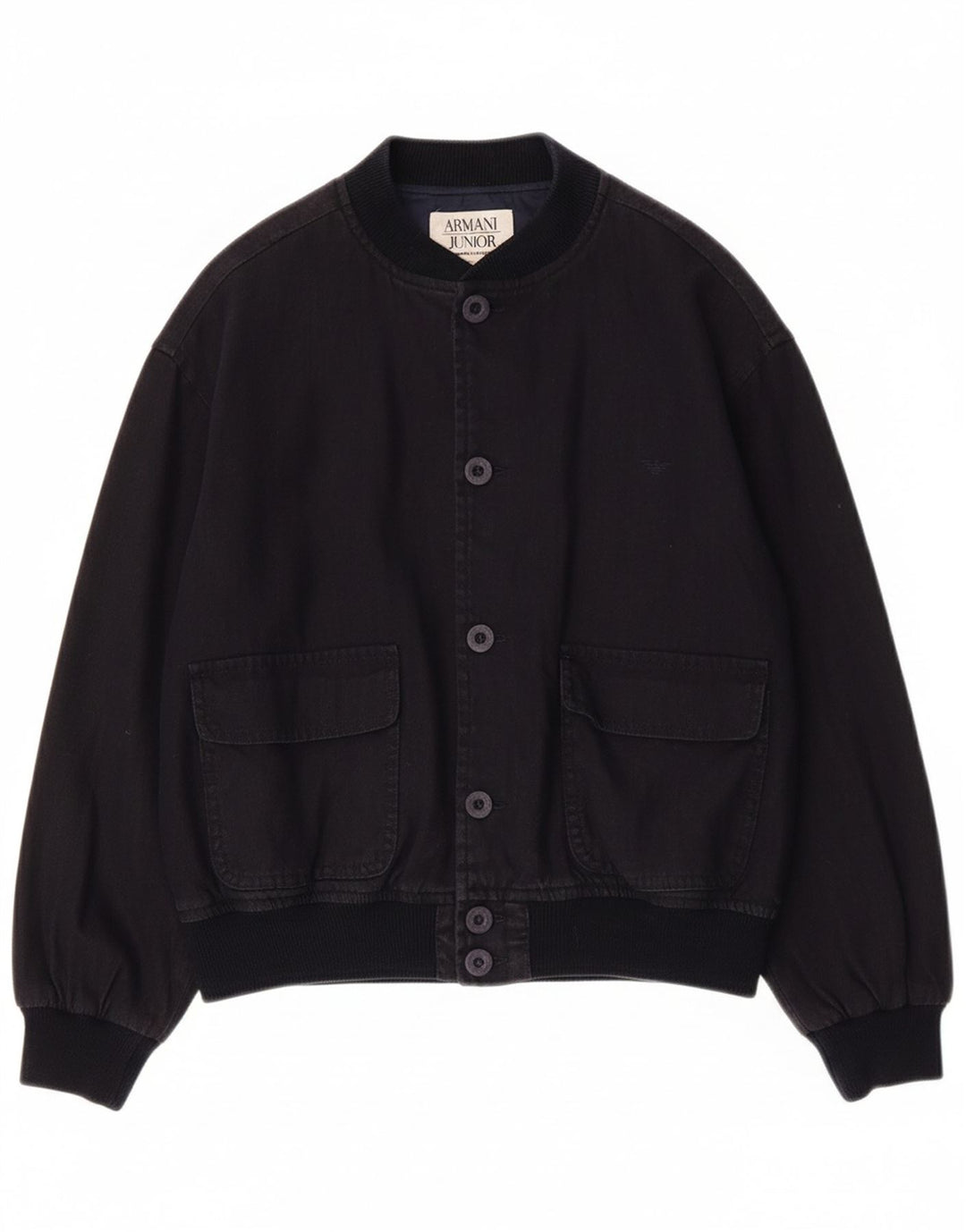ARMANI JUNIOR Boys Bomber Jacket 9-10 Years Navy Blue Linen