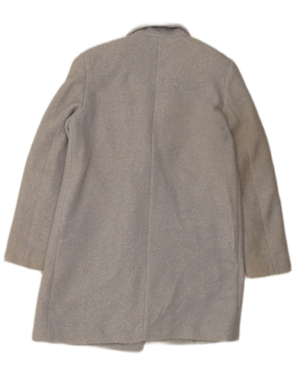 Женское двубортное пальто оверсайз Zara UK 6 XS синее в крапинку