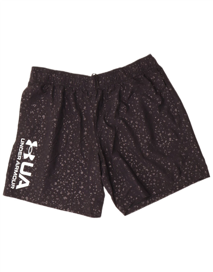 Мужские спортивные шорты с рисунком Under Armour 2XL, полиэстер, черный в крапинку