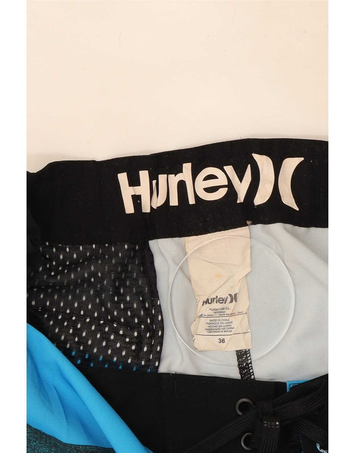 Мужские шорты для плавания Hurley, полиэстер, большая синяя полоска