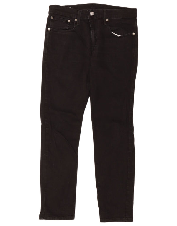 Мужские зауженные джинсы Levi's 502 W32 L32, черный хлопок