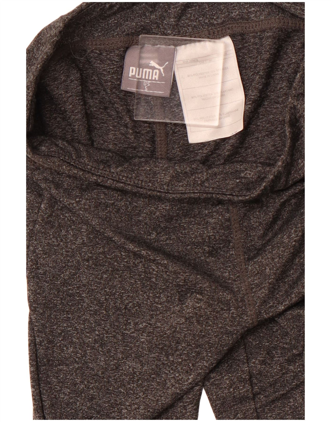 Леггинсы PUMA для девочек 4–5 лет, серый полиэстер с крапинками