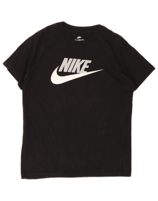Футболка с рисунком Nike для мальчиков, 10–11 лет, средний черный, хлопковый