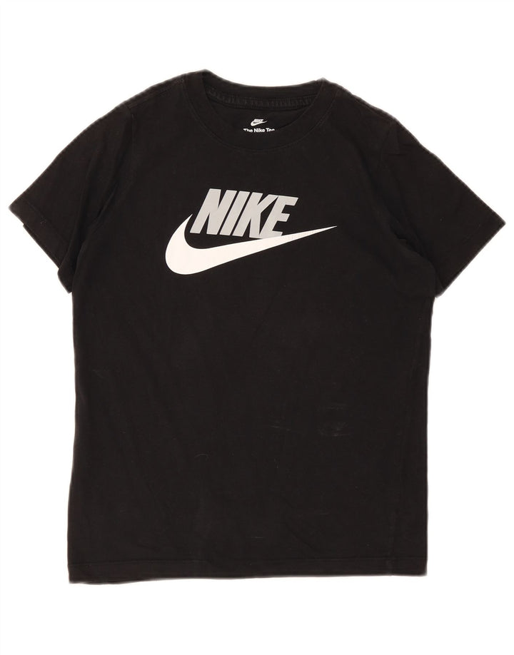 Футболка с рисунком Nike для мальчиков, 10–11 лет, средний черный, хлопковый