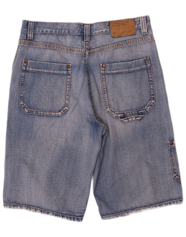 Мужские джинсовые шорты карго Benetton W34, большие синие, хлопок
