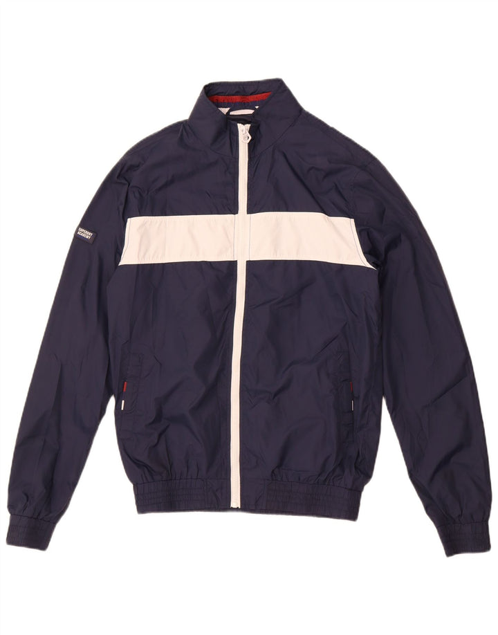 Женский спортивный костюм Superdry, верхняя куртка UK 10, маленький темно-синий с цветными блоками