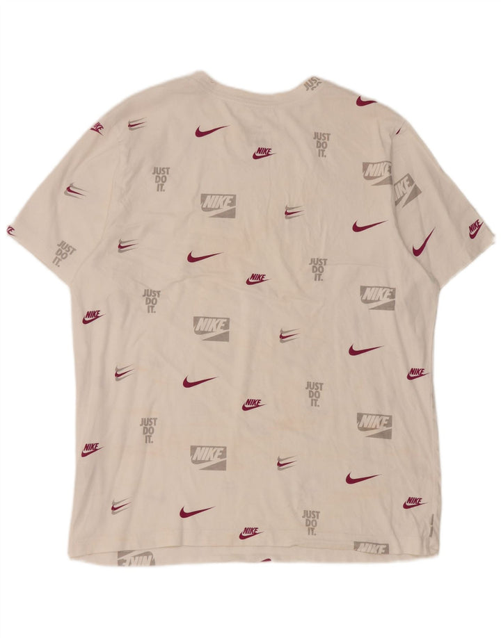 Мужская футболка с рисунком Nike, большой белый хлопок