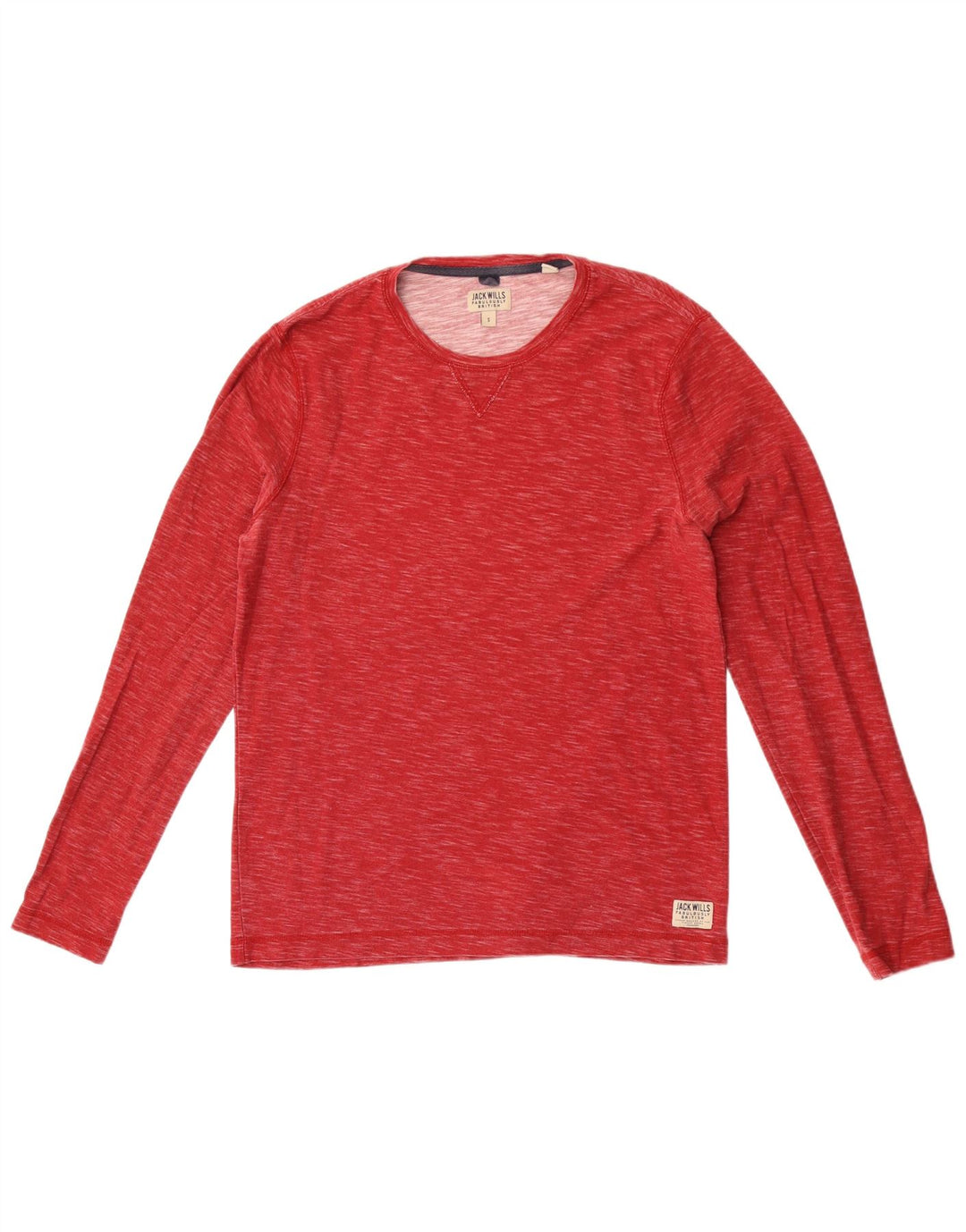 Мужской топ Jack Wills из хлопка с длинными рукавами, маленький красный в крапинку