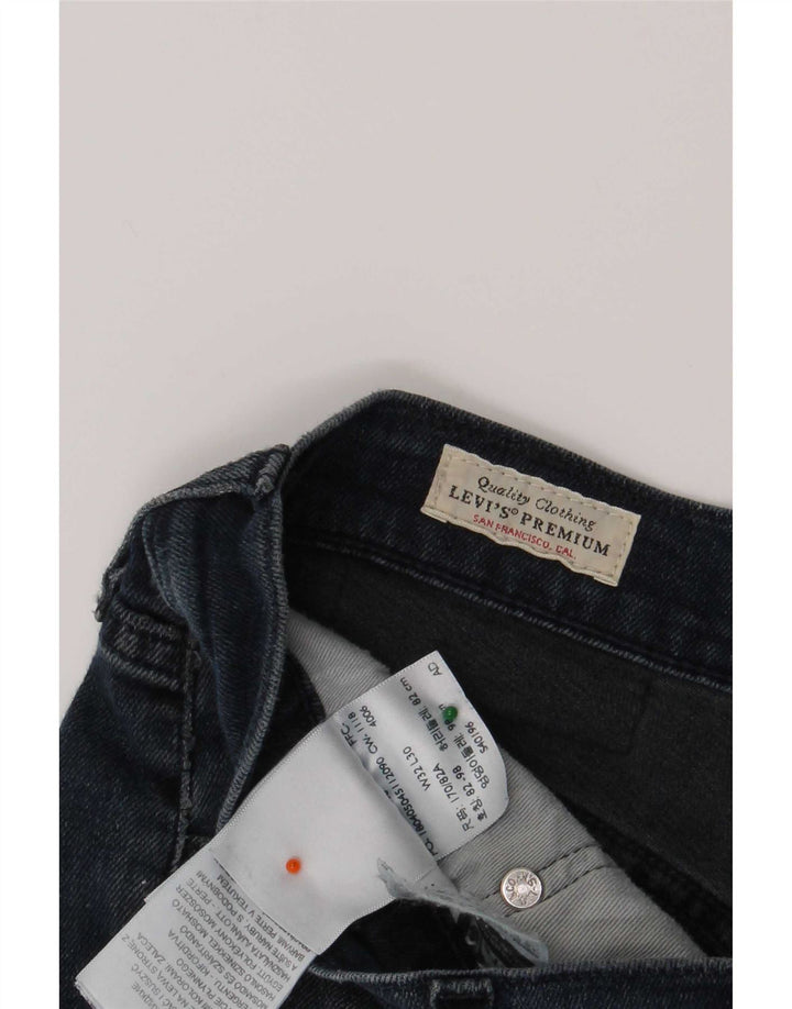 Мужские узкие джинсы Levi's W32 L30 темно-синие, хлопок