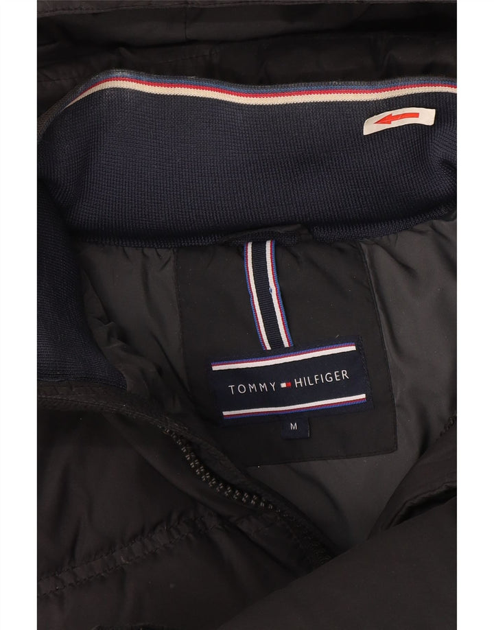 Мужская стеганая куртка с капюшоном Tommy Hilfiger UK 38, средний серый хлопок