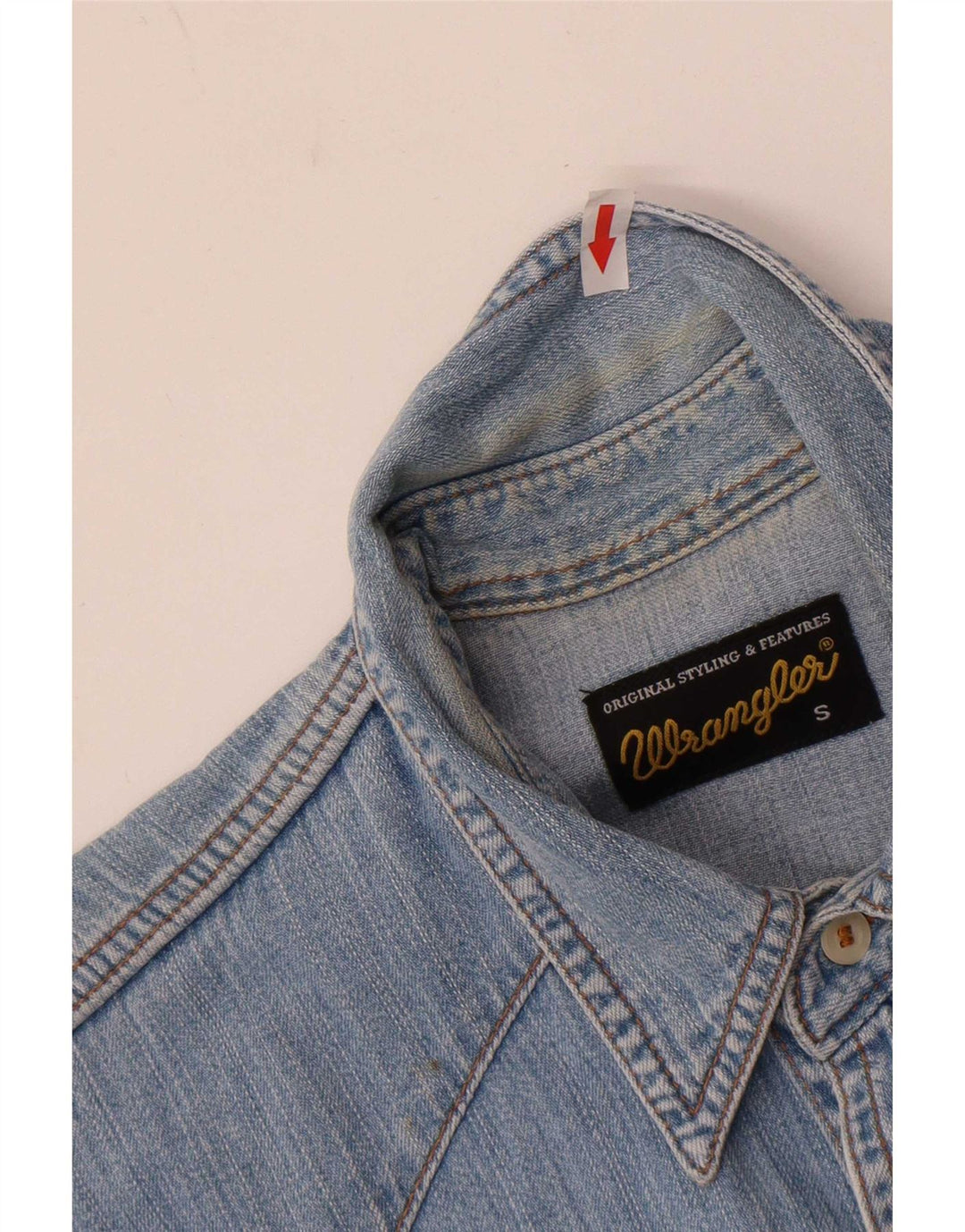 Мужская джинсовая рубашка без рукавов Wrangler, маленький синий хлопок, хлопок