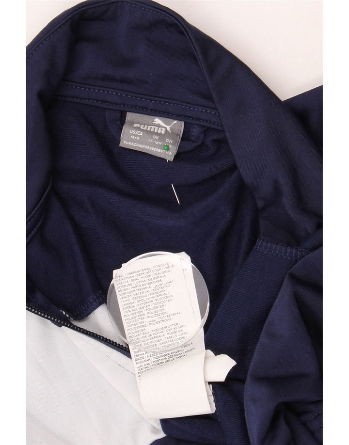 Спортивный костюм PUMA для мальчиков с графическим рисунком, верхняя куртка 11–12 лет, темно-синий с цветными блоками