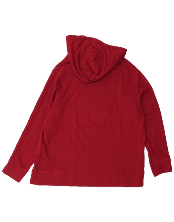 TOMMY HILFIGER Женский джемпер с капюшоном оверсайз UK 18 XL Темно-бордовый