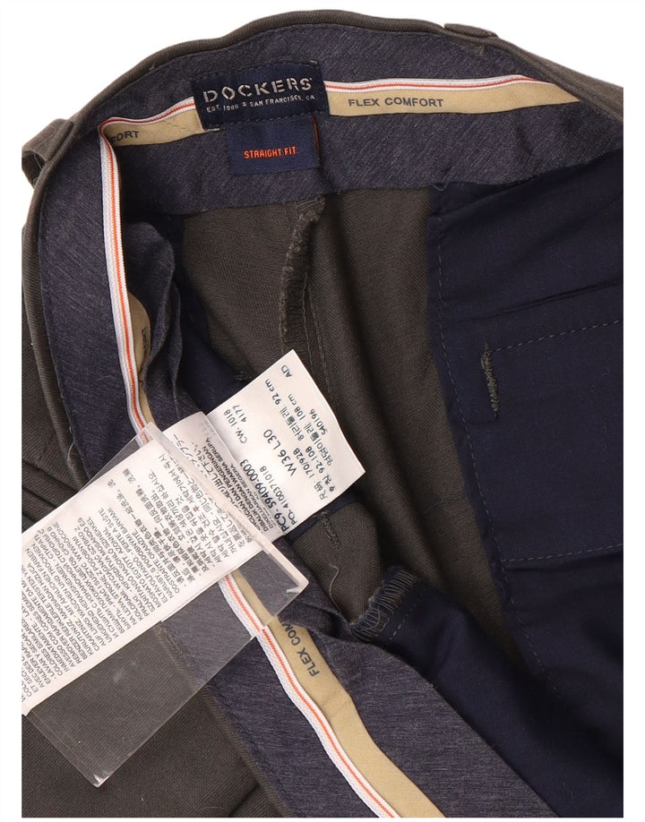 Мужские прямые брюки-чиносы DOCKERS комфортного кроя W36 L30, серые, хлопковые