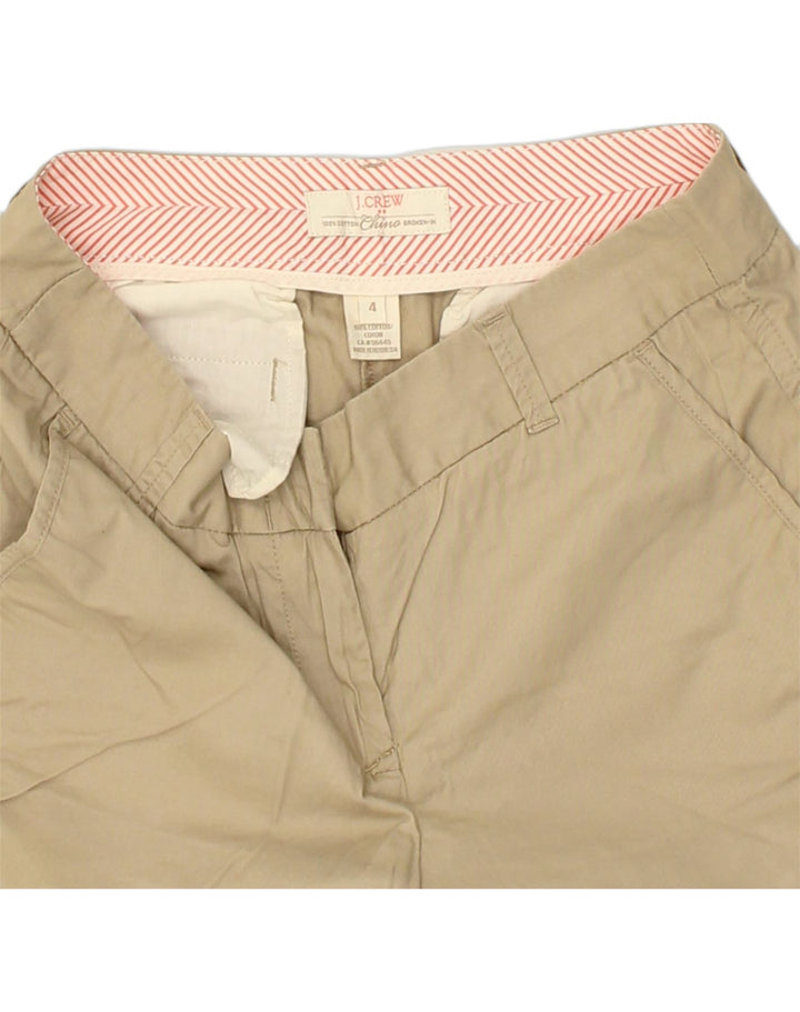 J. CREW Womens Broken In Chino Shorts US 4 Small W30 Beige Cotton | Vintage J. Crew | Thrift | Second-Hand J. Crew | Used Clothing | Messina Hembry 