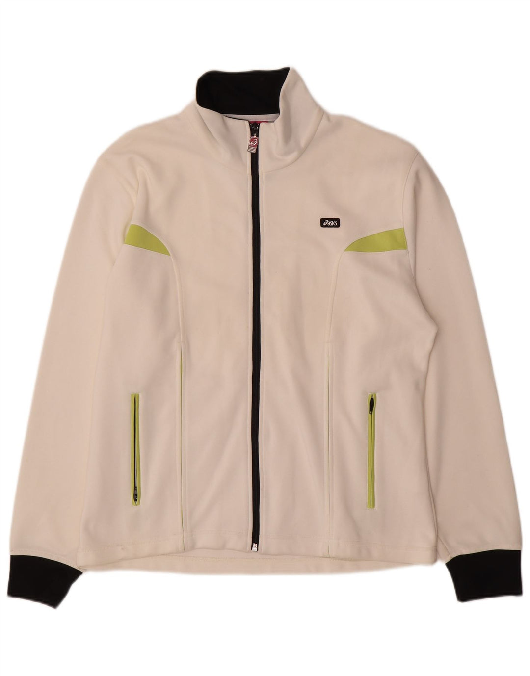 Женский спортивный костюм Asics UK 20 2XL, белый нейлон с цветными блоками