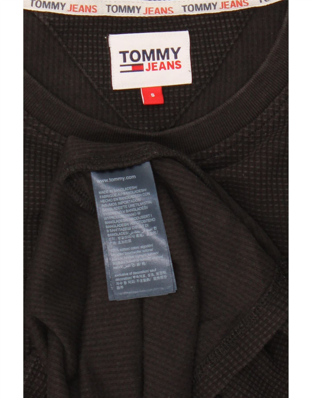 Tommy Hilfiger Мужской топ с длинным рукавом, маленький черный хлопок