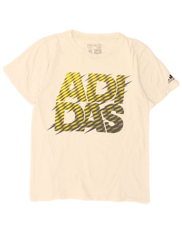 Мужская футболка Adidas с рисунком, маленький белый хлопок