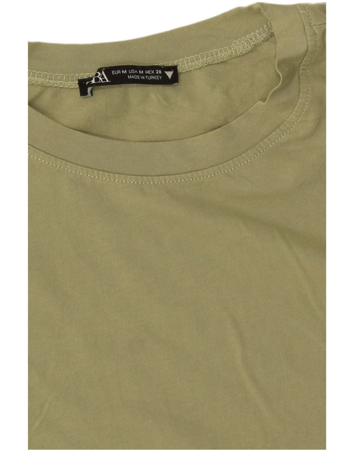 Женский укороченный топ Zara UK 12, средний зеленый