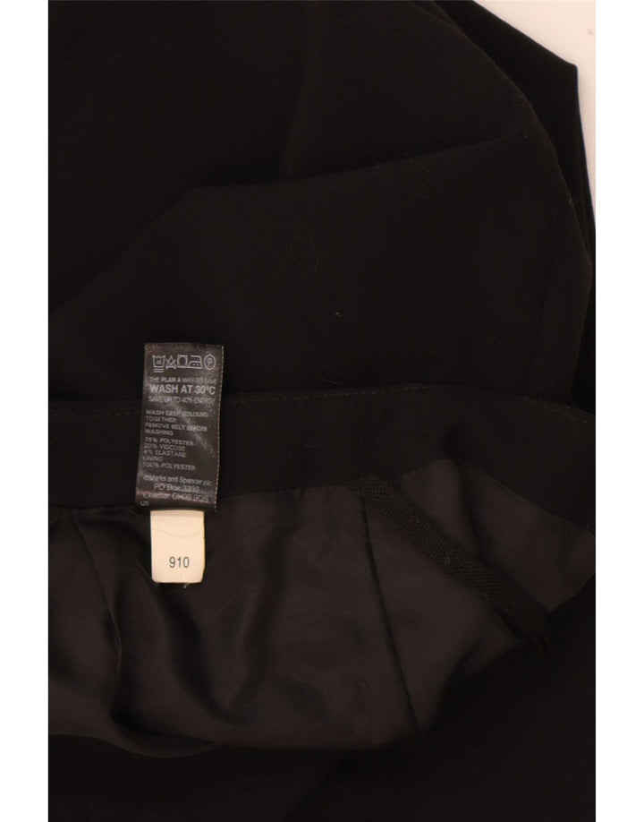 Женская юбка-карандаш Marks & Spencer UK 16, большая W34, черный полиэстер