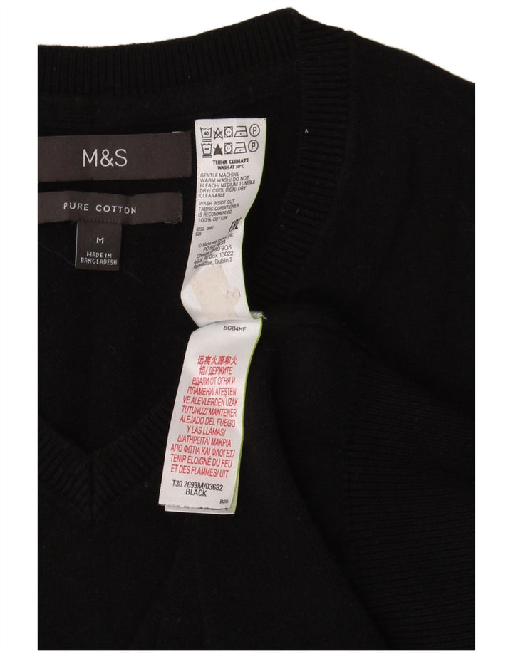 Мужская майка Marks & Spencer, средний черный хлопок, безрукавка