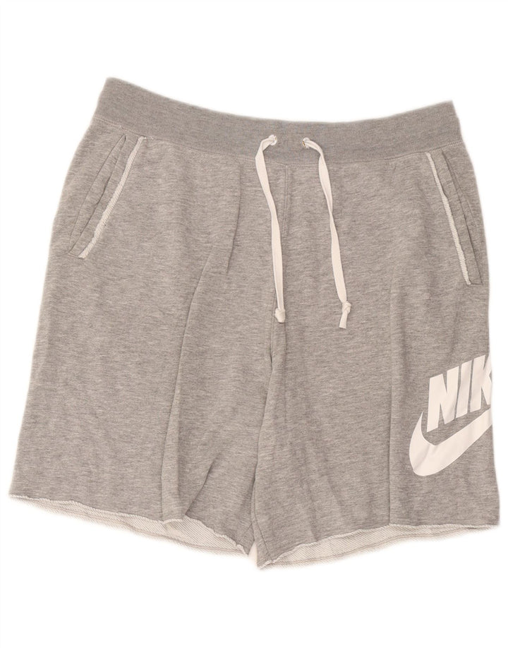 Мужские спортивные шорты с графическим рисунком Nike, большие серые хлопковые крапинки