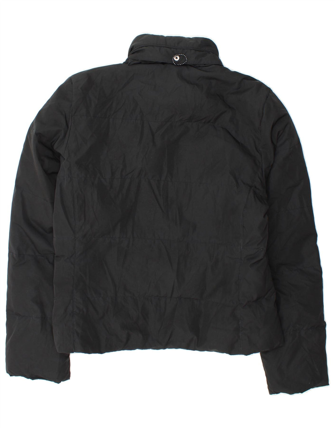 CHAMPION Womens Hooded Padded Jacket UK 16 Large Black Polyester Vintage Champion and Second-Hand Champion from Messina Hembry 