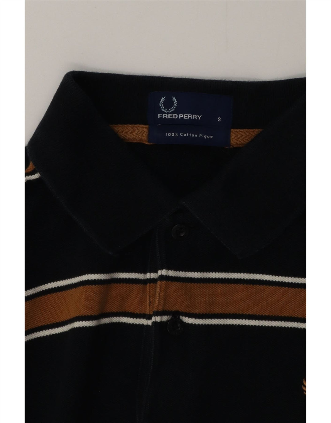 Мужская рубашка поло FRED PERRY, маленькая черная полоска, хлопок