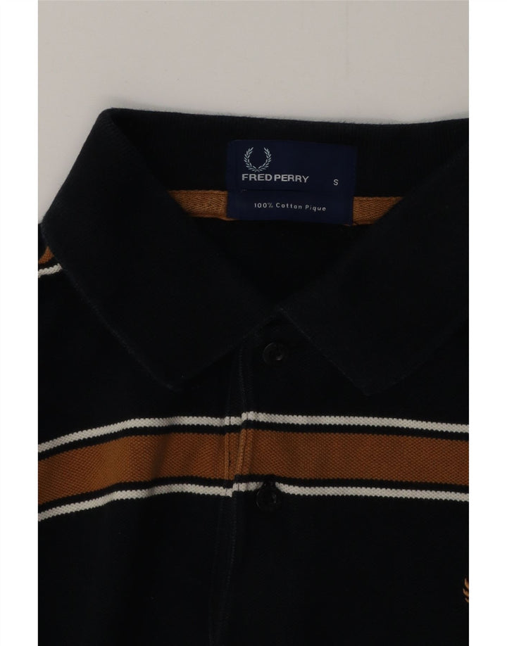 Мужская рубашка поло FRED PERRY, маленькая черная полоска, хлопок