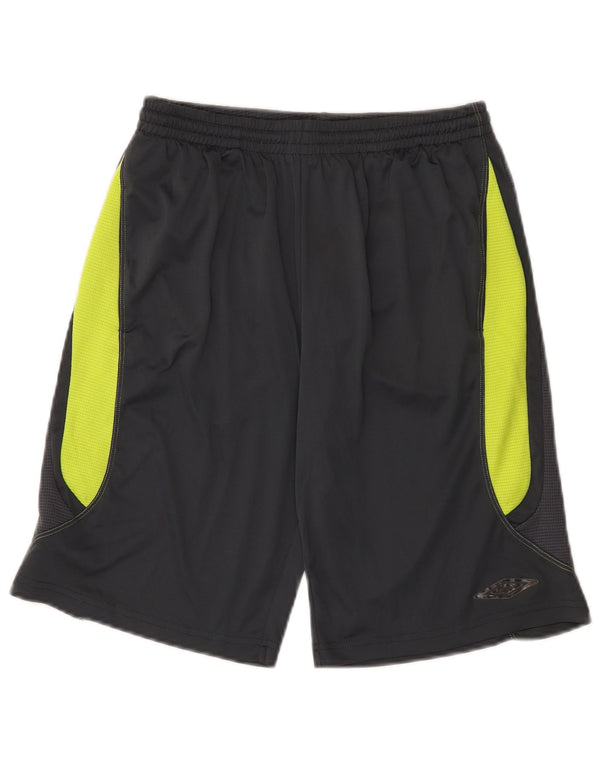 Спортивные шорты Umbro для мальчиков 13-14 лет, XL, серые с цветными блоками