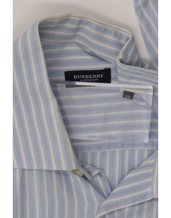 Мужская рубашка Burberry 2XL синяя в тонкую полоску