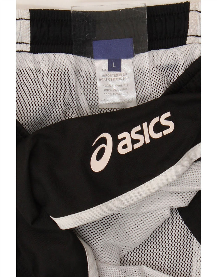 Женские шорты для плавания ASICS UK 14, большие черные, полиэстер с цветными блоками