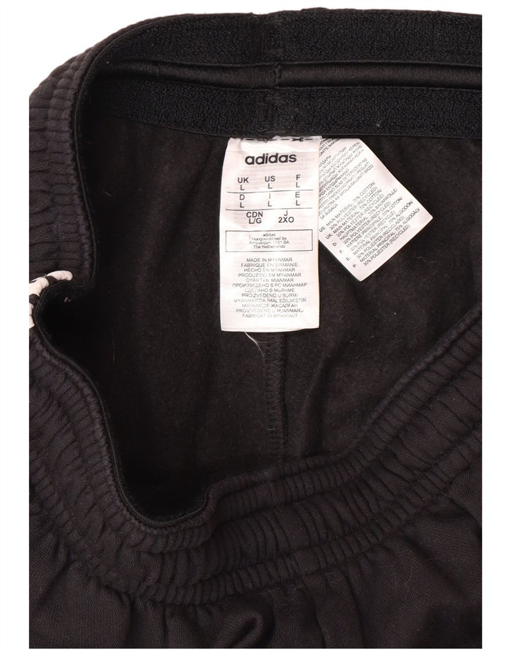 Женские спортивные брюки ADIDAS UK 14, большие черные хлопковые