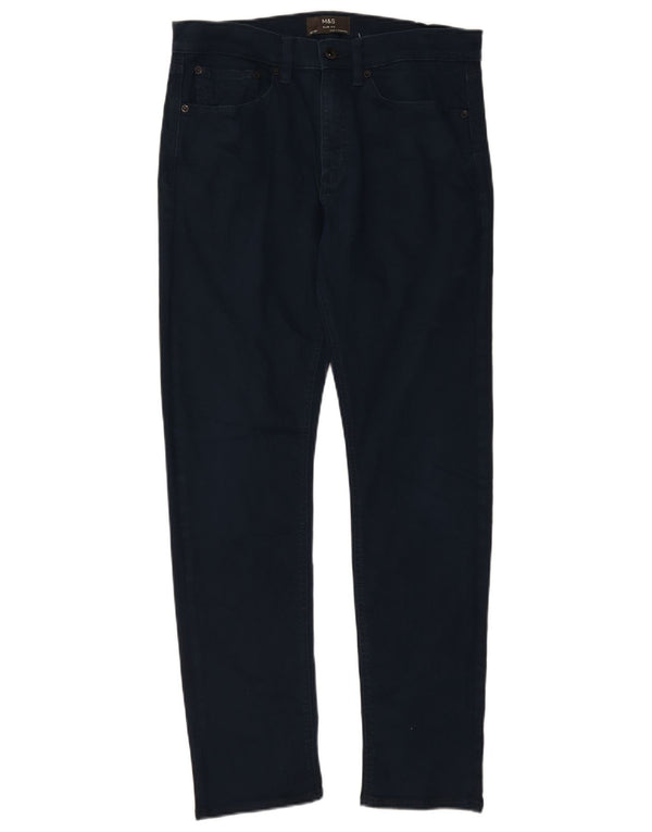 Мужские узкие джинсы Marks & Spencer W32 L31 синие, хлопок