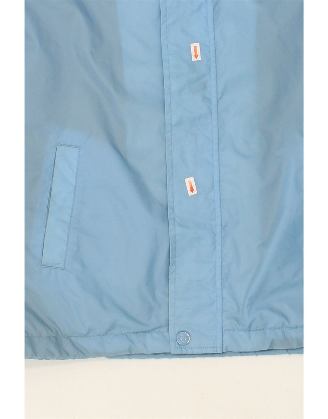CHAMPION Boys Graphic Hooded Raincoat 9-10 Years Blue Colourblock | Vintage Champion | Thrift | Second-Hand Champion | Used Clothing | Messina Hembry 