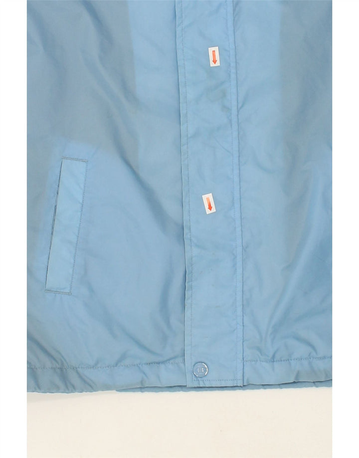 CHAMPION Boys Graphic Hooded Raincoat 9-10 Years Blue Colourblock | Vintage Champion | Thrift | Second-Hand Champion | Used Clothing | Messina Hembry 