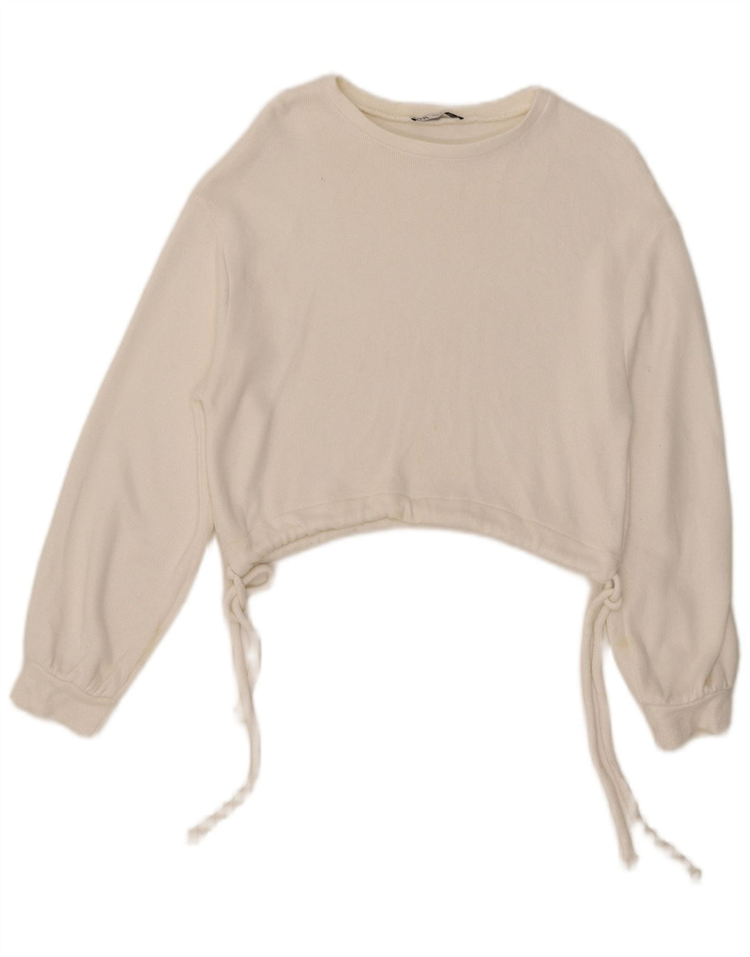 Женский укороченный свитер Zara UK 10, маленький белый
