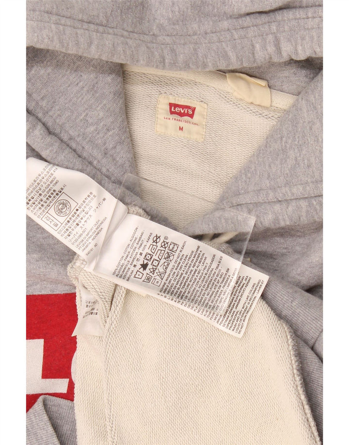 Мужской джемпер с капюшоном Levi's с рисунком, средний серый хлопок с крапинками