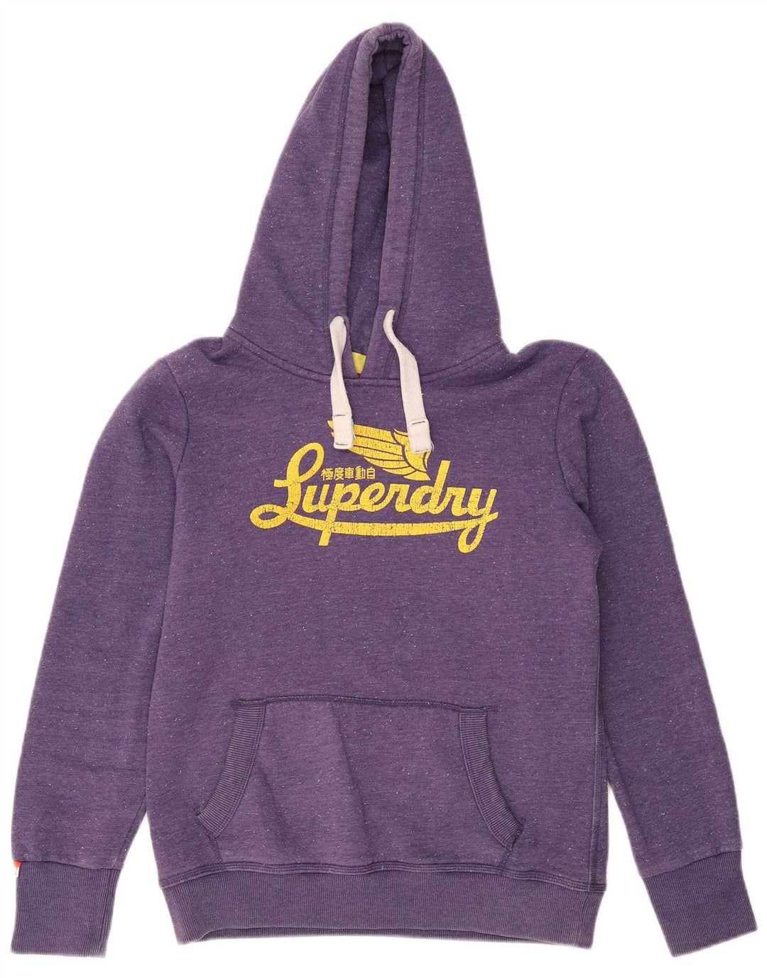 Женский джемпер с капюшоном SUPERDRY UK 14, большой фиолетовый, хлопок