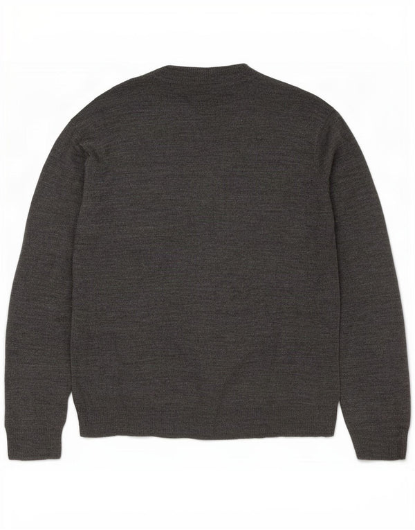 Pierre Cardin Mens Crew Neck Jumper Sweater Large Grey Acrylic