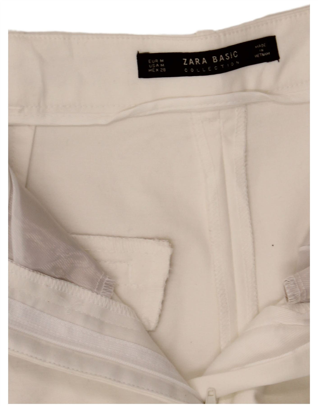 Женские шорты чинос с высокой талией Zara, средние W28, белые