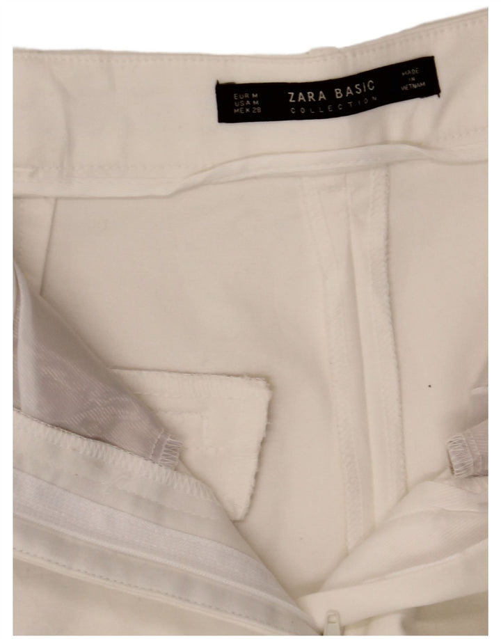 Женские шорты чинос с высокой талией Zara, средние W28, белые