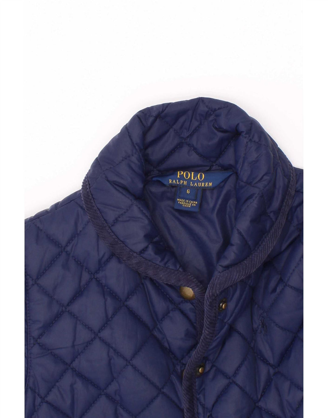 Стеганая куртка Polo Ralph Lauren для девочек 5–6 лет, темно-синий полиэстер