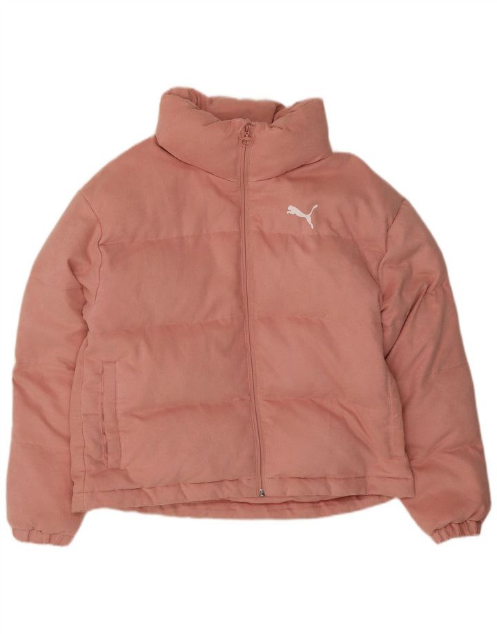 Женская стеганая куртка Puma UK 14, полиэстер среднего розового цвета